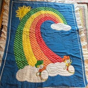 Vintage Rainbow Baby Blanket